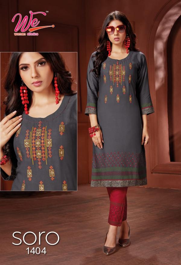 We Soro Rayon Print work Designer Exclusive kurti collection